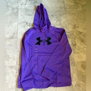 Under Armour Purple Pullover Hoodie with Black Logo
